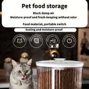 Pet Food Storage Bucket - Dust-Proof, Moisture-Proof Cat Food Dog Food Bucket with Cover - Furulais