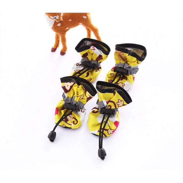 4pcs Water-Resistant Dog Shoes for Small Dogs - Furulais